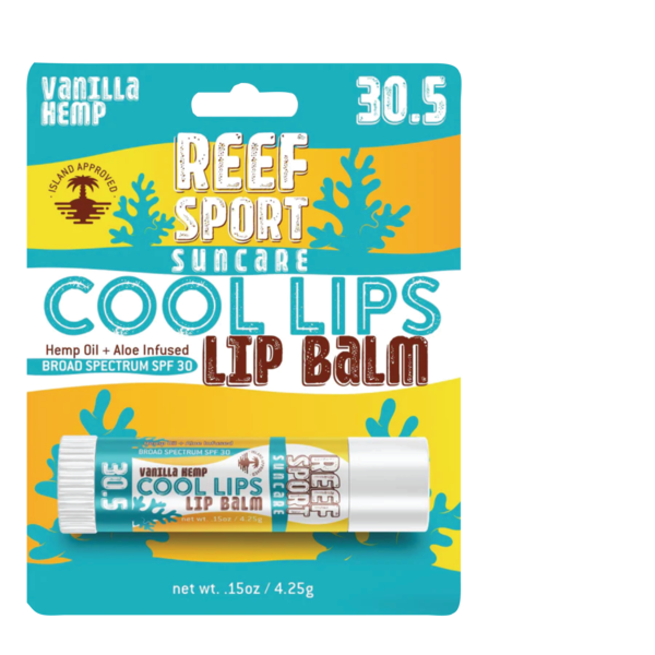 #00030 REEF SPORT "COOL LIPS" SPF 30.5 - .15z - Organic / Hemp / Medicated