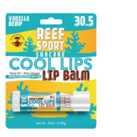 LIP / NOSE / FACE #00030 REEF SPORT "COOL LIPS" SPF 30.5 - .15z - Organic / Hemp / Medicated